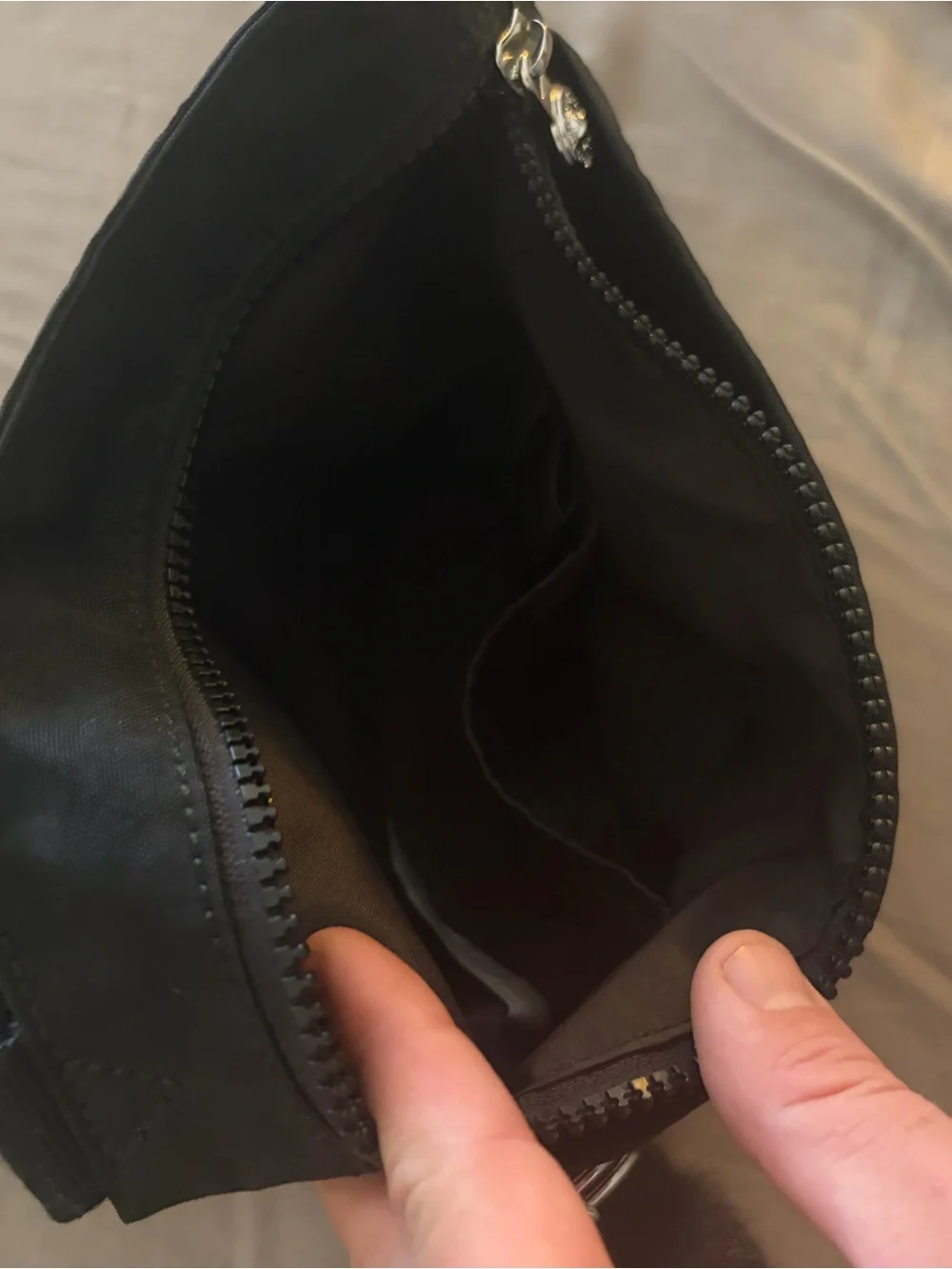 Kipling Black Sling Crossbody with Pom Pom Charm